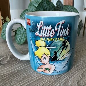 Disney Store Tinker Bell Little Tink Peter Pan Blue Mug Collectible NWOT